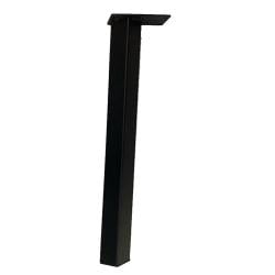 Set stalen tapse tafelpoot zwart vierkant 5 bij 5 cm en hoogte 72 cm  (5 x 5 cm) -  4 stuks