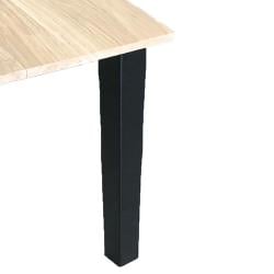 Set stalen tapse tafelpoot zwart vierkant 5 bij 5 cm en hoogte 72 cm  (5 x 5 cm) -  4 stuks