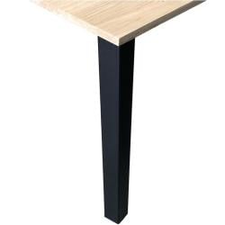 Set stalen tapse tafelpoot zwart vierkant 5 bij 5 cm en hoogte 72 cm  (5 x 5 cm) -  4 stuks