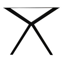 Stalen smalle Y tafelpoot 78 bij 4 cm en hoogte 72  cm zwart (4 x 4 cm)