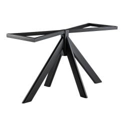Stalen tafelonderstel zwart met ovale koker 4 poot 180 bij 78 cm en hoogte 73 cm (10 x 4 cm)