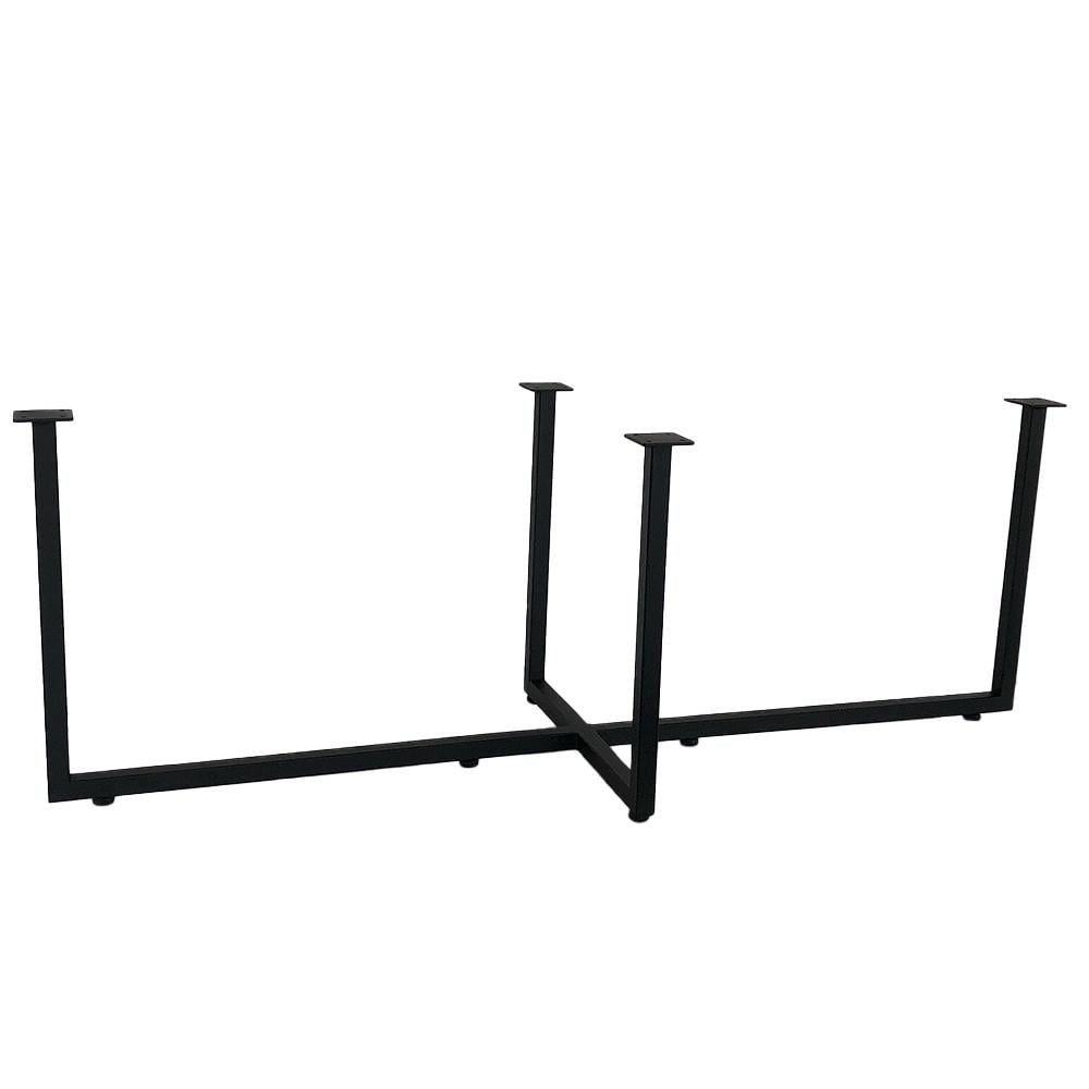 Furniture Legs Europe Stalen salononderstel zwart 110 bij 38 cm en hoogte 37 cm (koker 2 x 2 cm)