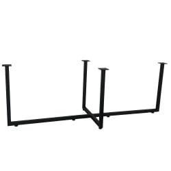 Stalen salononderstel zwart 110 bij 38 cm en hoogte 37 cm (koker 2 x 2 cm)