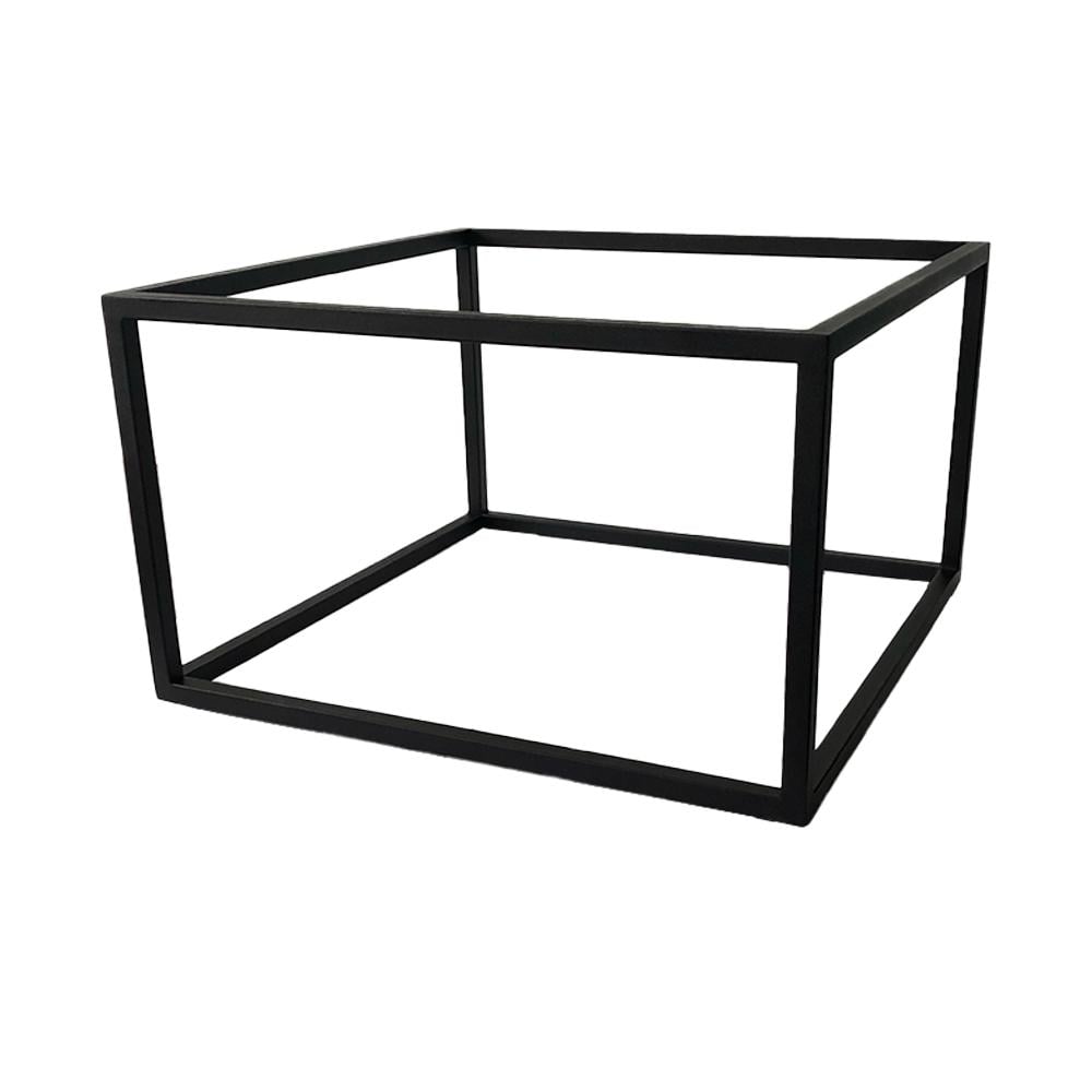 Furniture Legs Europe Stalen salontafel onderstel zwart vierkant 60 x 60 cm en hoogte 37 cm (2 x 2 cm)