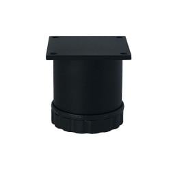 Stalen meubelpoot zwart rond ø 6 cm en hoogte 7-9 cm