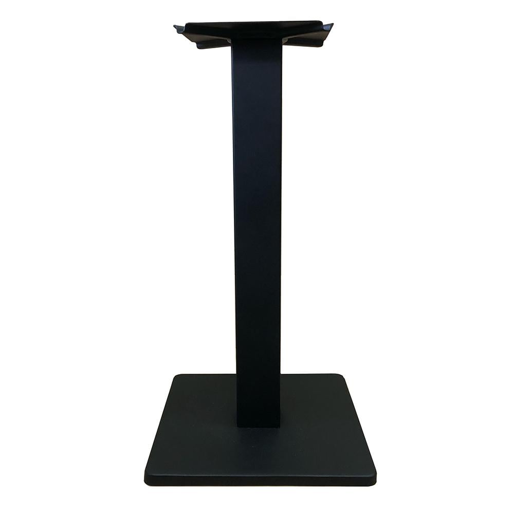 Stalen bistro tafelpoot zwart vierkant koker 8 bij 8 cm en hoogte 71 cm afbeelding