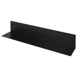 Massief stalen gevouwen plank zwart wit 80x15x15cm