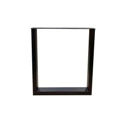 Stalen U tafelpoot zwart 70 bij 8 cm en hoogte 72 cm  (8 x 4 cm)