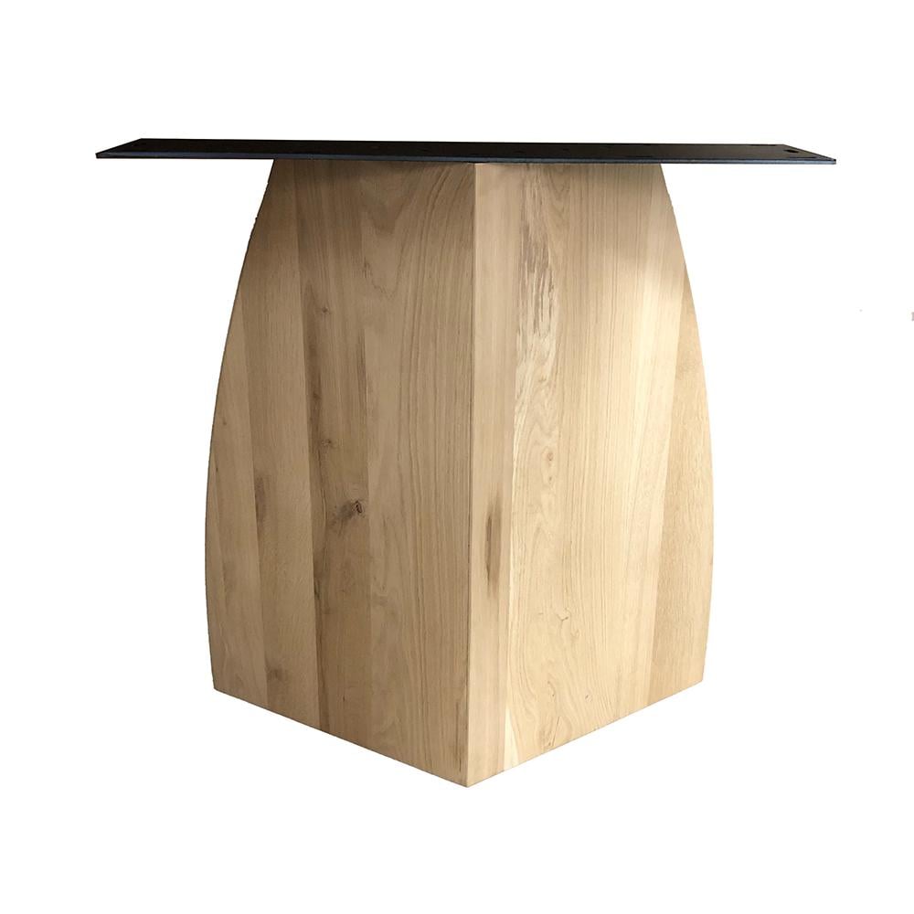 Eiken houten v poot 69 cm bij 22 cm en hoogte 75cm - 2 stuks afbeelding
