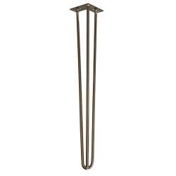 Stalen hairpin brons hairpin ø 1,2 cm en hoogte 72 cm