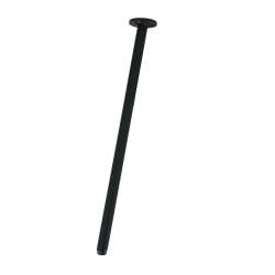 Stalen schuine meubelpoot grijs rond 1,6 cm en hoogte 38 cm