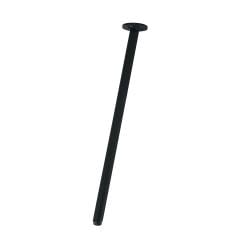Stalen schuine meubelpoot grijs rond 1,6 cm en hoogte 33 cm