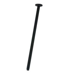 Stalen schuine meubelpoot grijs rond 1,6 cm en hoogte 43 cm