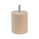 Meubelpoot  rond Ø 6,4 cm en hoogte 8 cm  van massief hout (M8)