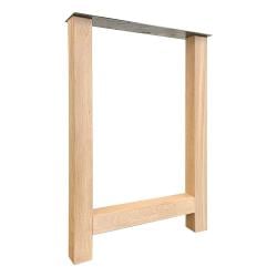 Eiken houten H tafelpoot bar poot zwart 71 bij 8 cm en hoogte 100 cm  (8 x 8 cm)
