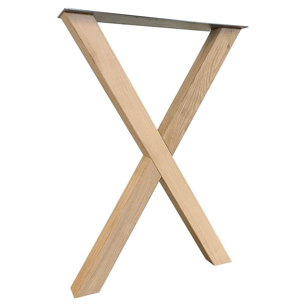 Furniture Legs Europe Eiken houten massief X tafelpoot bar poot zwart 71 bij 8 cm en hoogte 100 cm (8 x 8 cm)