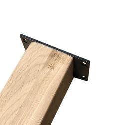 Eiken rechte tafelpoot 72 cm van massief hout 7 x 7 cm - set van 4 stuks