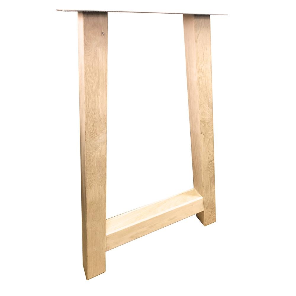 Furniture Legs Europe Eiken houten A taps tafelpoot bar poot zwart 69 bij 8 cm en hoogte 100 cm (8 x 8 cm)