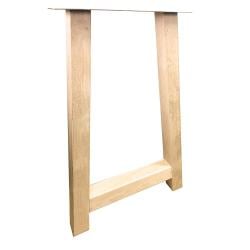 Eiken houten A taps tafelpoot bar poot 69 bij 8 cm en hoogte 100 cm  (8 x 8 cm)
