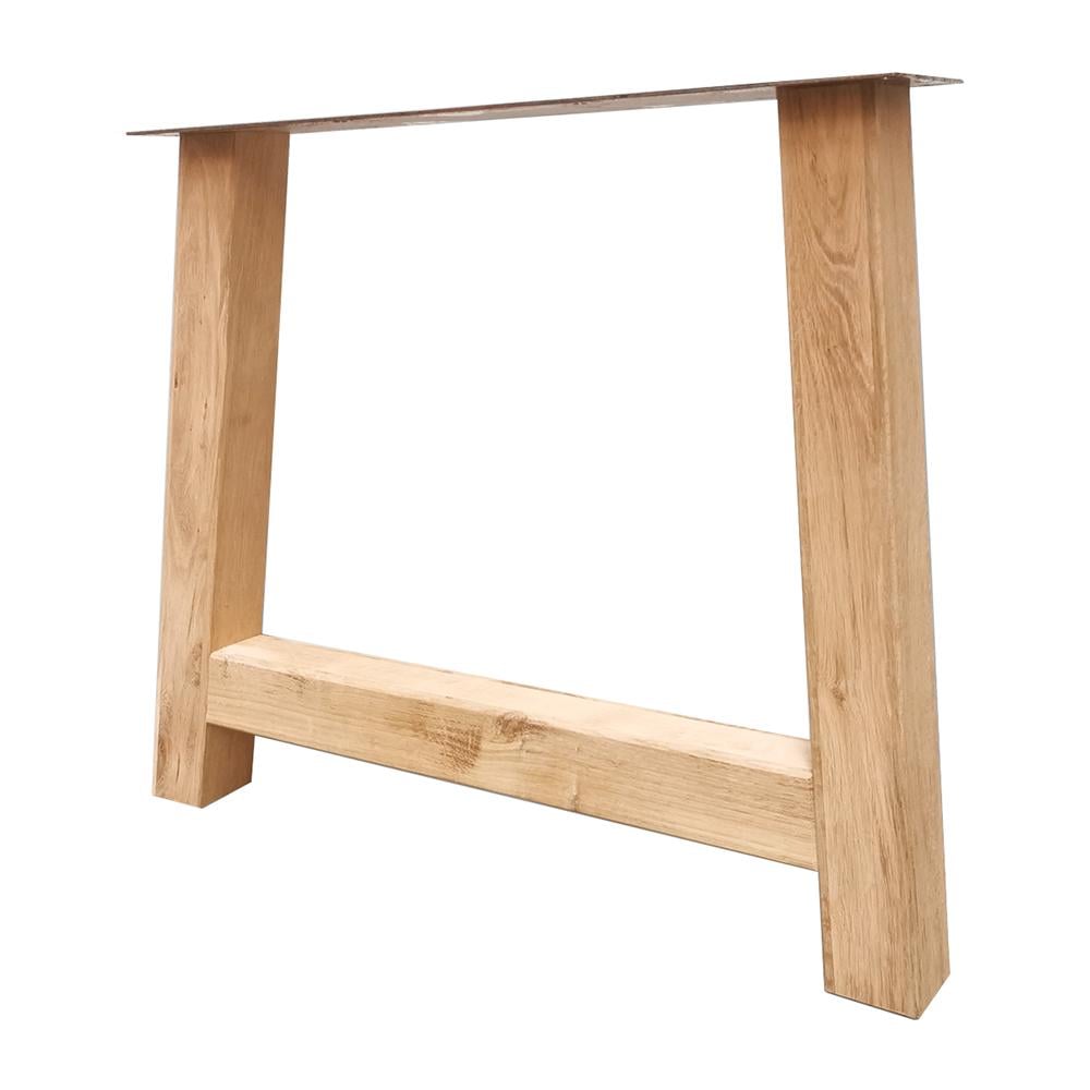 Furniture Legs Europe A-poot massief schuine eikenhout 90 bij 10 cm en hoogte 73 cm (10 x 10 cm)