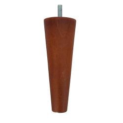 Meubelpoot kersen conisch Ø 6 cm / 3 cm en hoogte 16 cm van massief hout (M8)
