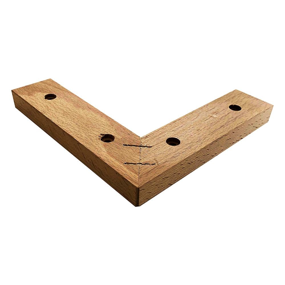 Hoekpoot hout 20 bij 20 cm en hoogte 2 cm  van massief hout