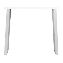 Stalen tafelpoot wit trapezium 80 bij 10 cm en hoogte 72 cm  (4 x 10 cm)
