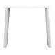 Stalen tafelpoot wit trapezium 80 bij 10 cm en hoogte 72 cm  (4 x 10 cm)