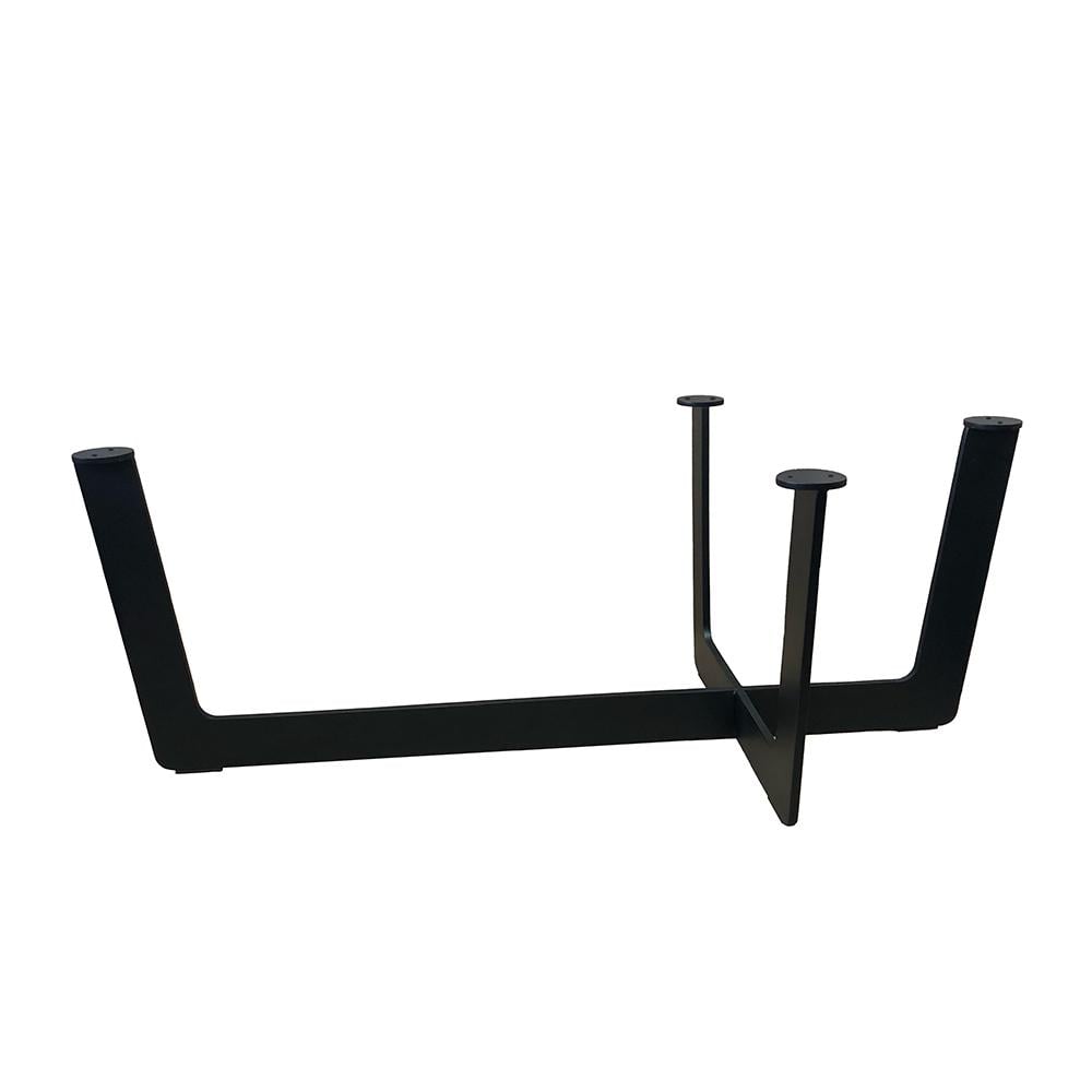 Stalen salononderstel zwart 100 bij 51 cm en hoogte 36,5 cm (koker 6 x 1 cm) afbeelding