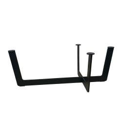 Stalen salononderstel zwart 100 bij 51 cm en hoogte 36,5 cm (koker 6 x 1 cm)