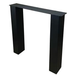 Stalen N tafelpoot zwart 76 bij 10 cm en hoogte 72 cm  (10 x 10 cm)