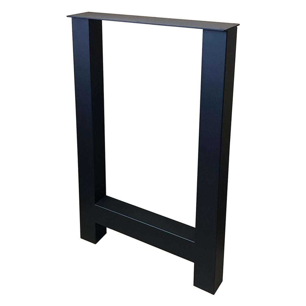 Stalen H tafelpoot zwart 60 bij 8 cm en hoogte 90 cm (8 x 8 cm) afbeelding