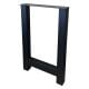 Stalen H tafelpoot zwart 60 bij 8 cm en hoogte 90 cm  (8 x 8 cm)