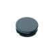Inslagdop/meubeldop zwart rond Ø 3,8 cm en hoogte 0,4 cm  van kunststof - 4 stuks