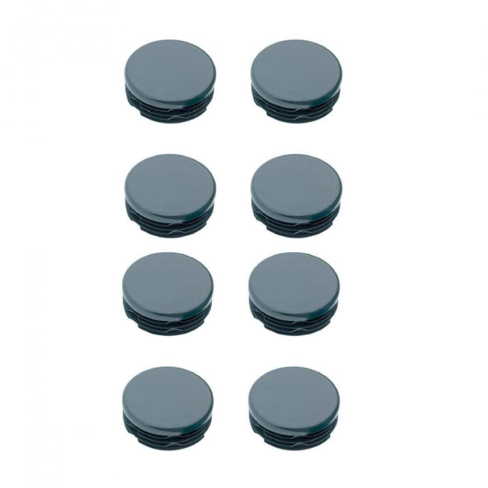 Inslagdop/meubeldop zwart rond Ø 2,8 cm en hoogte 0,4 cm van kunststof - 8 stuks afbeelding