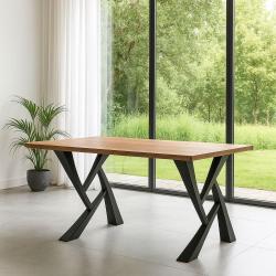 Stalen Hashtag tafelpoot breedte 60 cm en hoogte 72 cm zwart Stalen Hashtag tafelpoot breedte 60 cm en hoogte 72 cm zwart