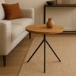 Stalen salononderstel zwart rond ø 36 cm en hoogte 39 cm  (koker 1,6 cm)