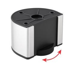 Meubelpoot rvs look rond 8 bij 5,5 cm en hoogte 5 cm  van kunststof