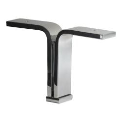 Massief stalen meubelpoot chroom design 18,5 bij 4 cm en hoogte 13 cm  (1 x 4 cm)