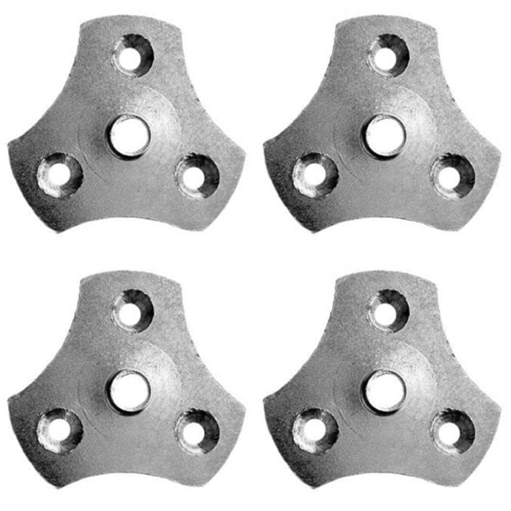 Stalen bevestigingsplaat verzinkt rond ø 5,6 cm en hoogte 0,3 cm (M8) - 4 stuks afbeelding
