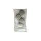 Inslagdop/meubeldop rvs look rond Ø 3,2 cm en hoogte 0,4 cm  van kunststof - 4 stuks