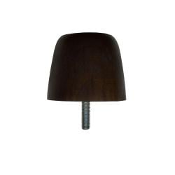 Meubelpoot bruin rond Ø 7 cm en hoogte 5,5 cm  van massief hout (M8) 