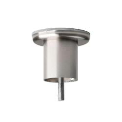 Stalen meubelpoot rvs look rond ø 4,2 cm en hoogte 5 cm  (M8) 