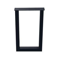 Stalen buiten U tafelpoot zwart 60 bij 8 cm en hoogte 100 cm  (8 x 8 cm) - geschikt voor buiten