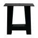 Stalen A tafelpoot 32 bij 6 cm en hoogte 42 cm zwart (6 x 6 cm) - 2 stuks