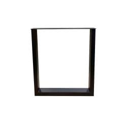 Stalen U tafelpoot zwart 76 bij 8 cm en hoogte 72 cm (8 x 4 cm) Stalen U tafelpoot zwart 76 bij 8 cm en hoogte 72 cm (8 x 4 cm)