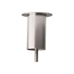 Stalen meubelpoot rvs look rond ø 4 cm en hoogte 8 cm  (M8) 