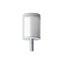 Stalen meubelpoot rvs look rond ø 4 cm en hoogte 6 cm  (M10) 