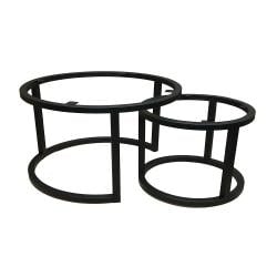 Salonset zwart rond Ø 60 cm, hoogte 37 cm en Ø 80 cm en hoogte 47 cm