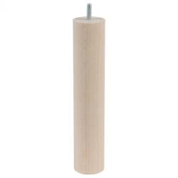 Meubelpoot  rond Ø 4 cm en hoogte 26 cm  van massief hout (M10) 